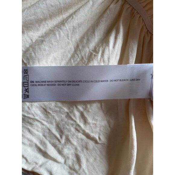 Ariat Chimayo Collection Embroidered Blouse M Cream Boho Western Peasant Top - Picture 11 of 12